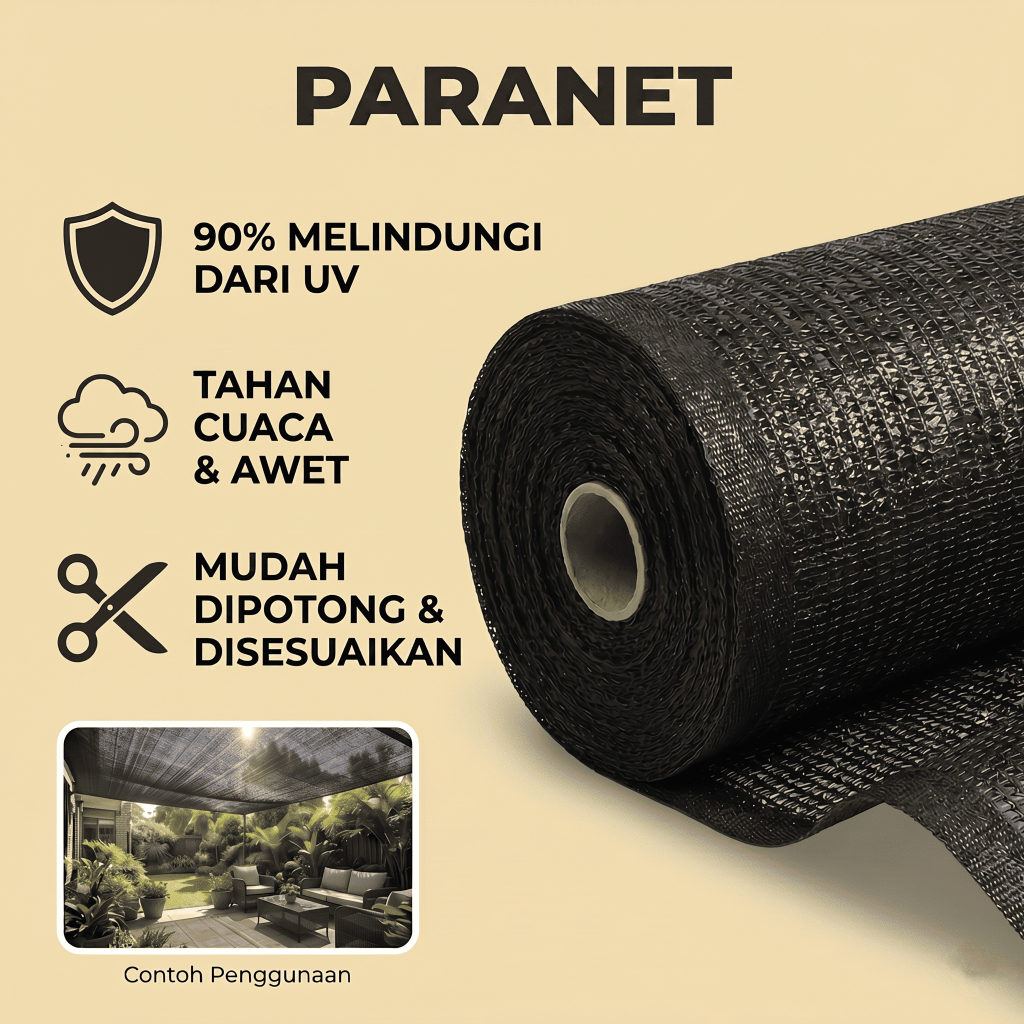 JARING PARANET 90% ANTI UV ANTI PANAS ANTI AIR / JARING PENAHAN PANAS