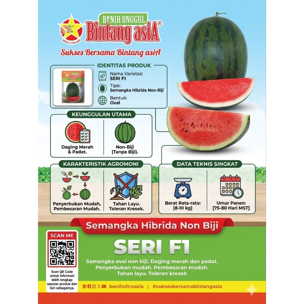 bibit Semangka non Biji