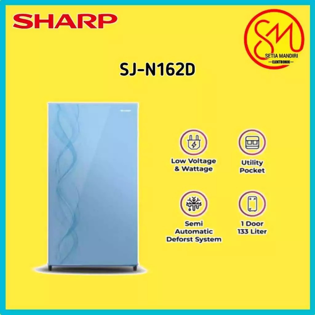 SHARP Kulkas 1 Pintu Kirei III SJ-N162ND Low Watt