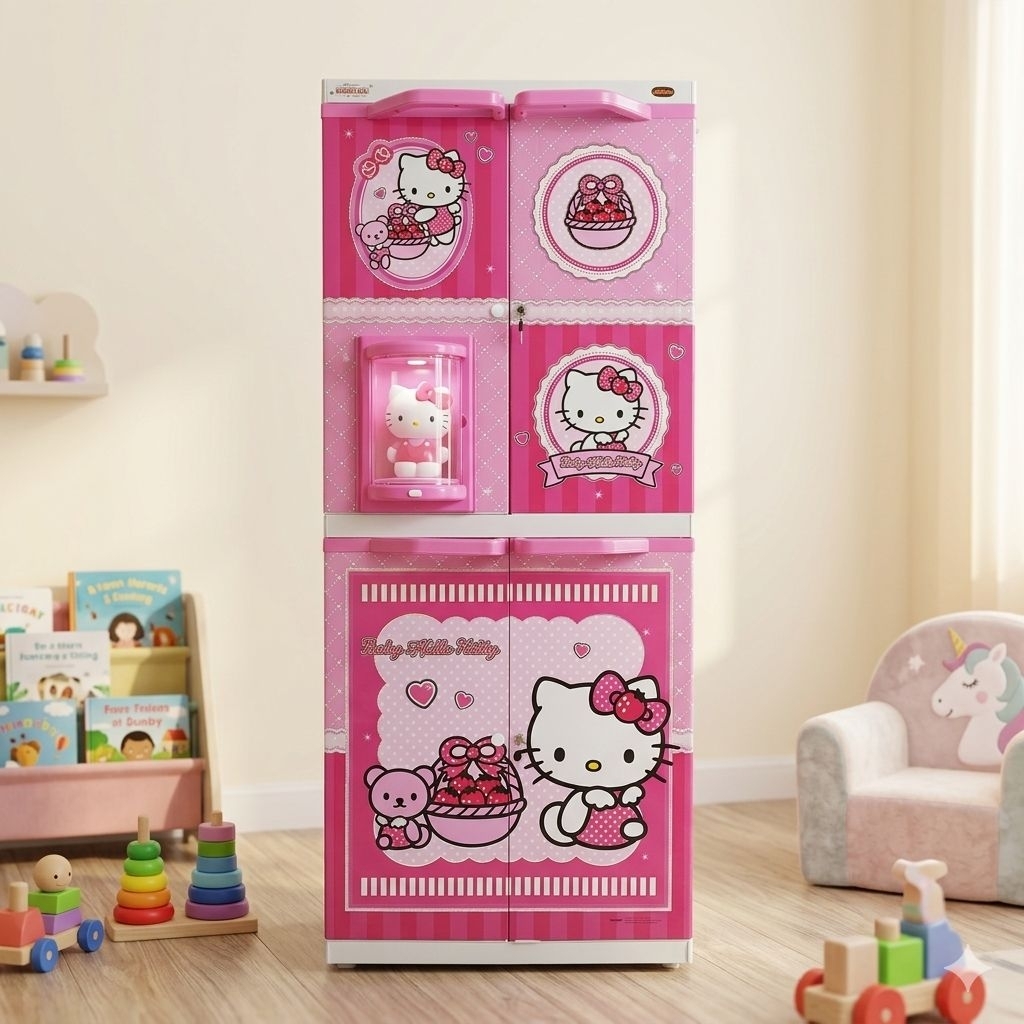 NAIBA - Lemari Plastik MSC Doll Karakter Hello Kitty / San Rio