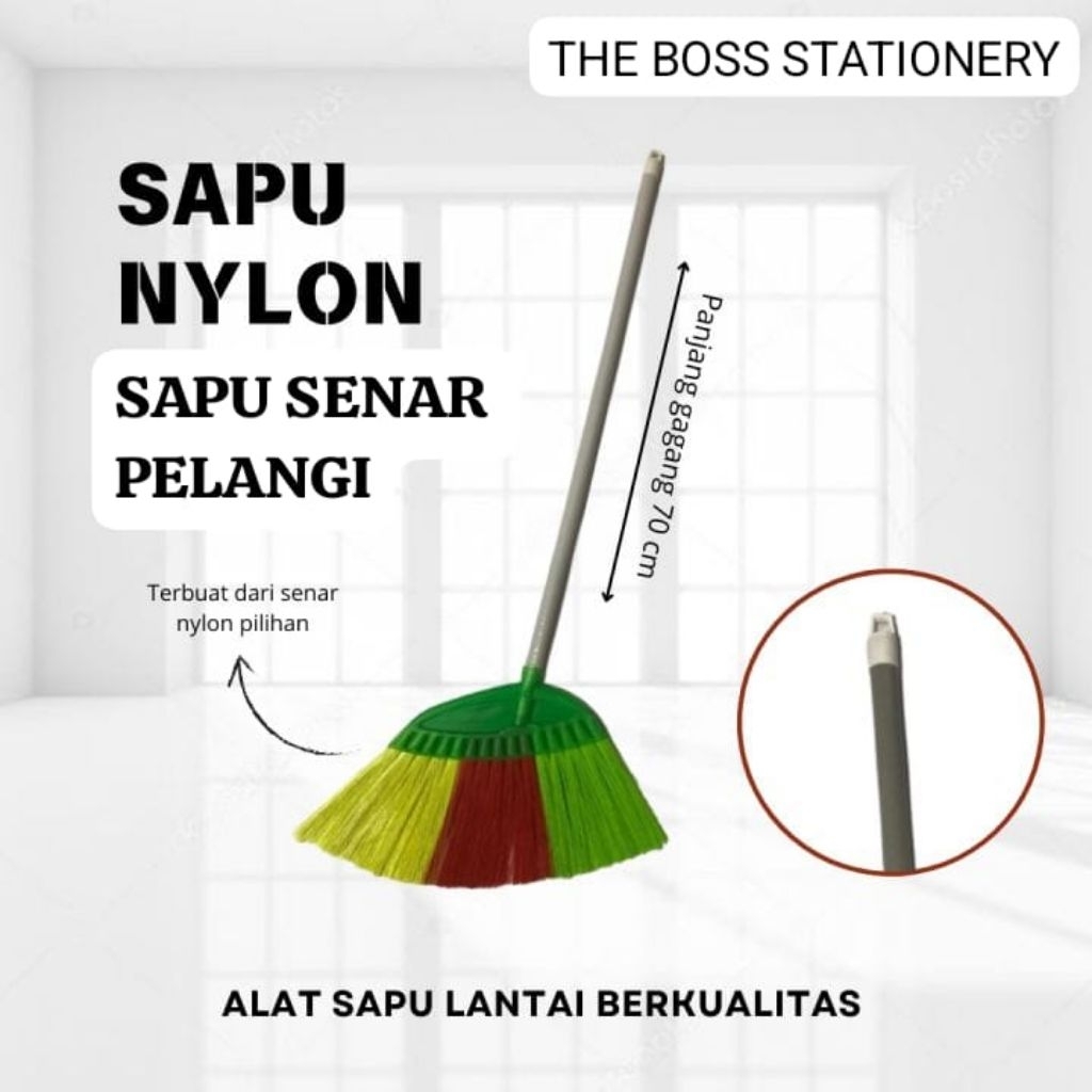 SAPU LANTAI SENAR NILON PELANGI / SAPU SENAR PELANGI / SAPY NYLON