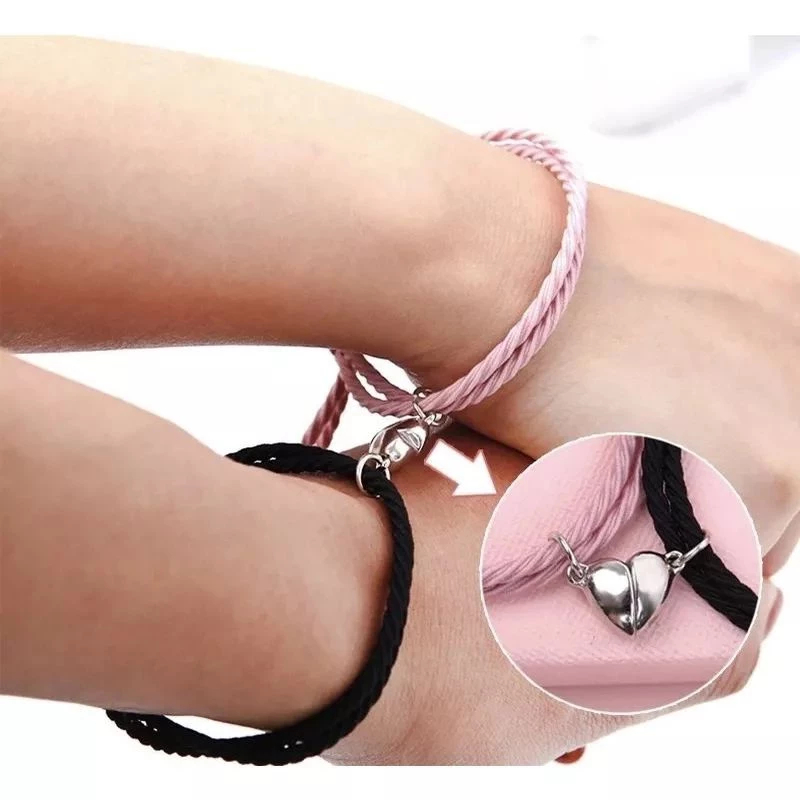 (2pcs) Gelang Couple Magnet Love / Gelang Couple Pria Wanita