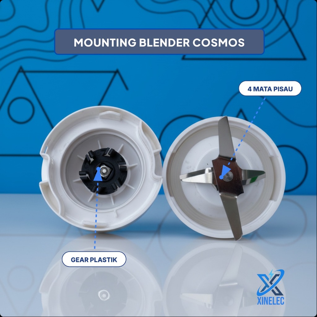 Mounting Blender Cosmos 4 Mata Pisau Dudukan Pisau Gelas Blender