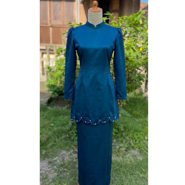 FIONA ONE SET BAJU KURUNG MELAYU SIMPLE ELEGAN KAIN KATUN TOYOBO