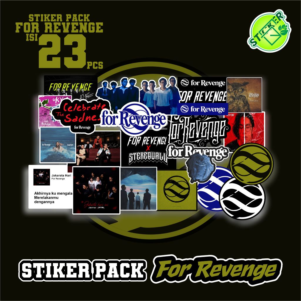 STIKER PACK BAND FOR REVENGE TERBARU KEREN STIKER PACK BAND FOR REVENGE KEKINIAN TERBARU ISI 23PCS K