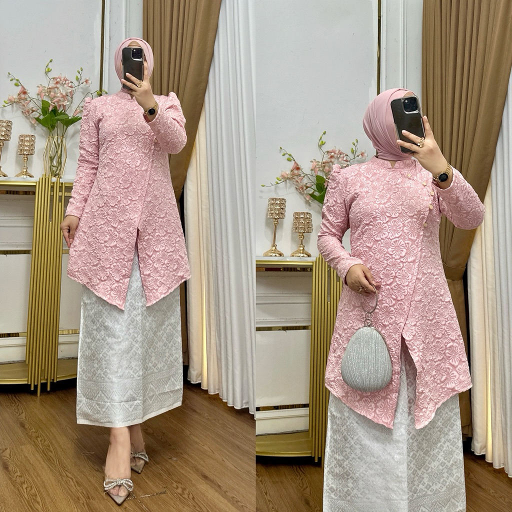 Set Kebaya Janggan Modern/ Kebaya Janggan/ Tunik Janggan/ Kebaya Janggan Modern/ Kebaya Janggan Terb