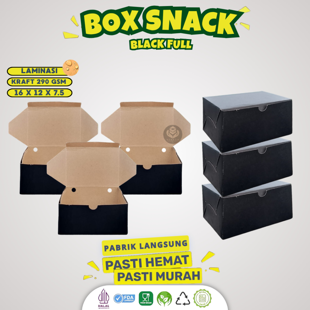 Dus Snack 12x16 Box Snack 12x16 Dus Kue Box 16x12 (B2K221)