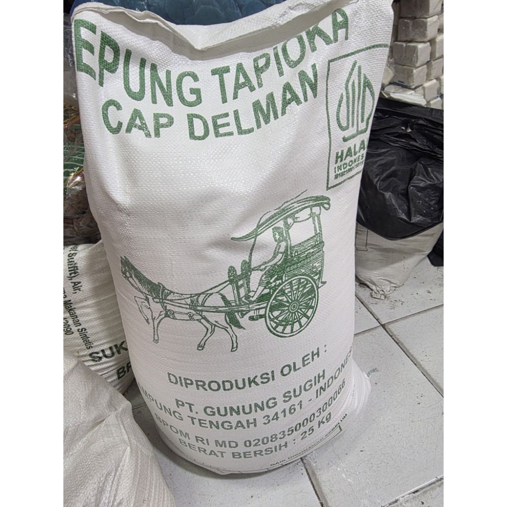 TEPUNG TAPIOKA CAP DELMAN HIJAU 25 KG
