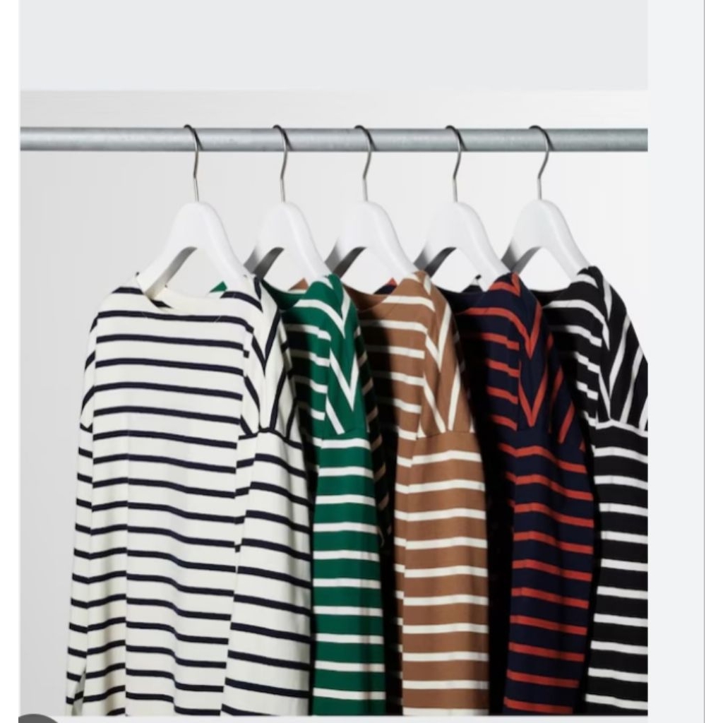 Preloved Kaos Lengan Panjang Stripe ( Brand : Uniqlo )