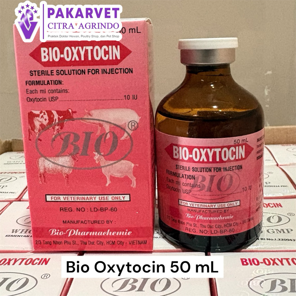 Bio Oxytocin 50 mL hormon perangsang untuk ternak pelancar kelahiran dan susu
