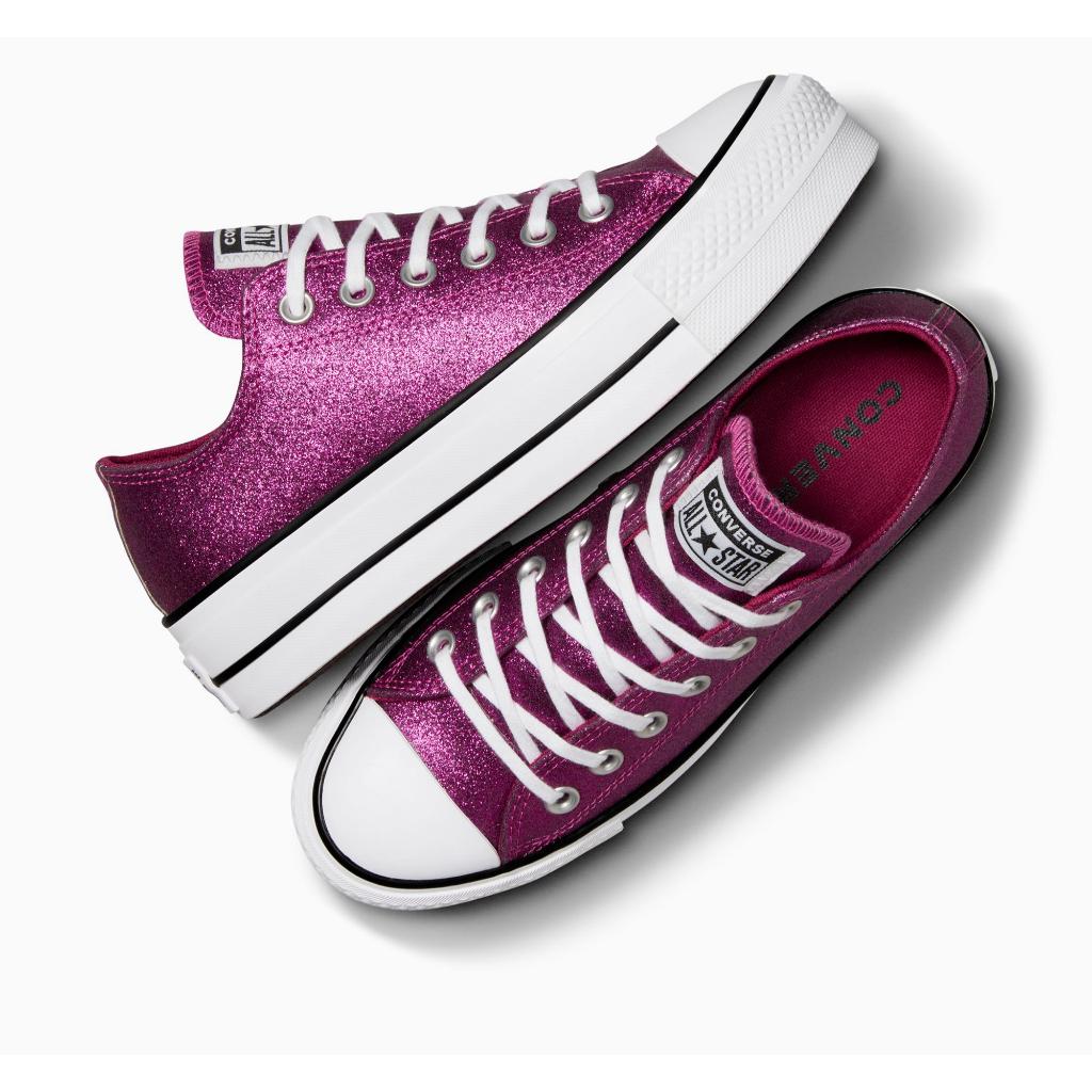 Sepatu CONVERSE Chuck Taylor All Star Lift Platform Sparkle Women A05438C Legend Berry Original  *LI