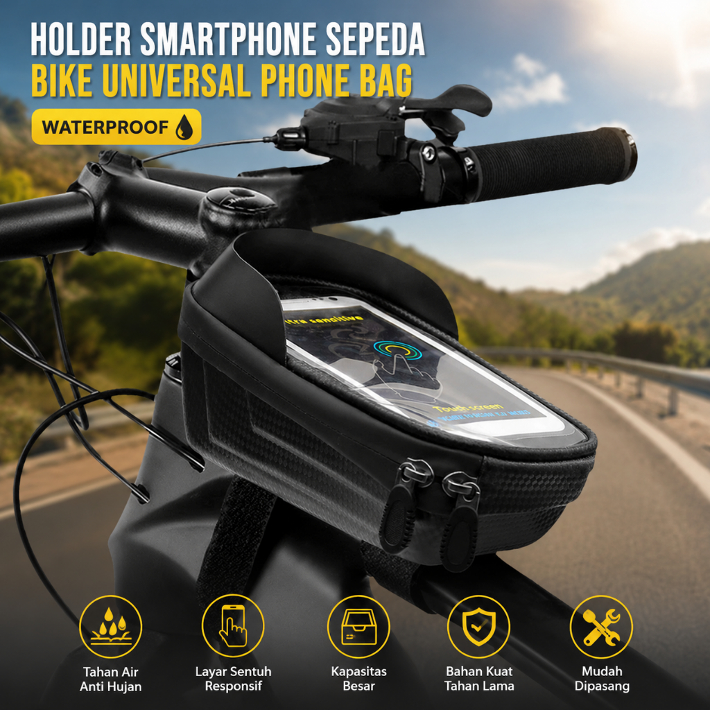 Holder Smartphone Sepeda Bike Universal Phone Bag Waterproof