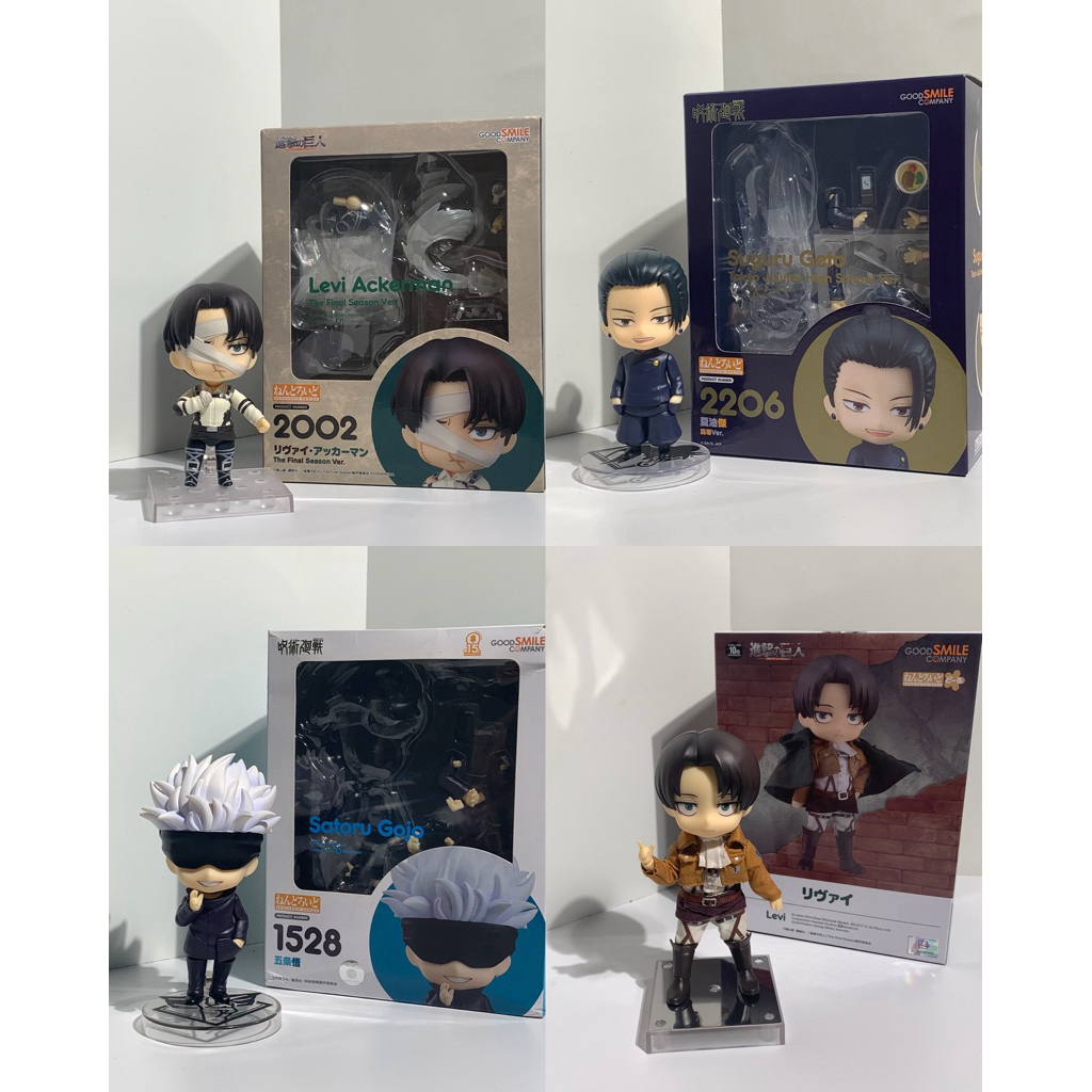 [OFFICIAL MERCH - BIB] nendoroid doll levi ackerman, gojo, geto JJK jujutsu kaisen AOT attack on tit
