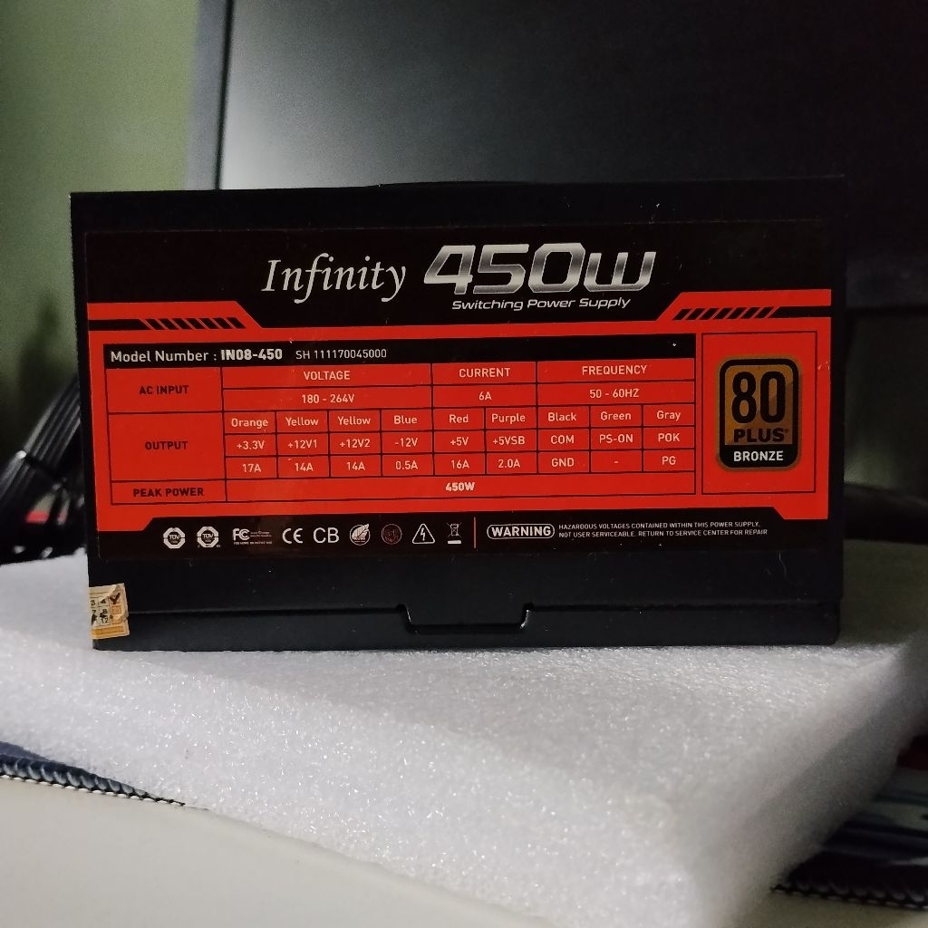 psu 450w 80+ bronze