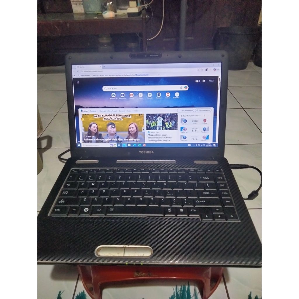 FLASH DEAL WEEKEND Laptop Siap Pakai Toshiba L510: Win10 Pro,Office2019,RAM 2GB, Hardisk 465 GB,Adap