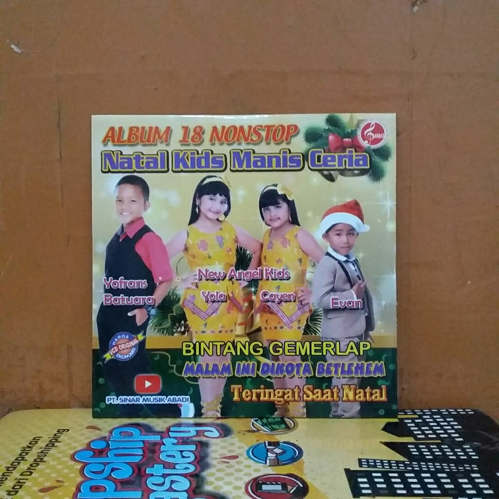 VCD ORIGINAL 18 NONSTOP ALBUM NATAL KIDS MANIS CERIA