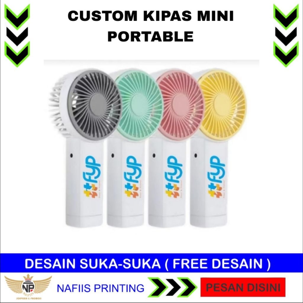 Kipas Mini Portable / Custom Kipas Mini Fan / Kipas Promosi / Sovenir Kipas Mini