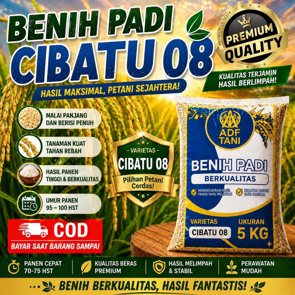 Benih padi Cibatu 08 Terbaru Kemasan 5kg Original