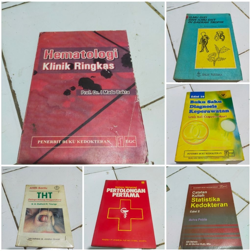 Buku saku diagnosis keperawatan / Ilmu gizi dan ilmu diit di daerah tropik / Hematologi klinik ringk