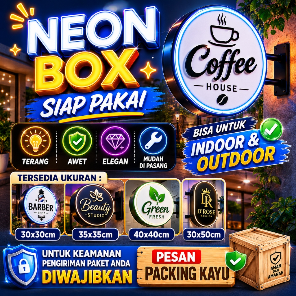 NEON BOX / NEON BOX 2 SISI / NEON BOX BULAT / NEON BOX KOTAK
