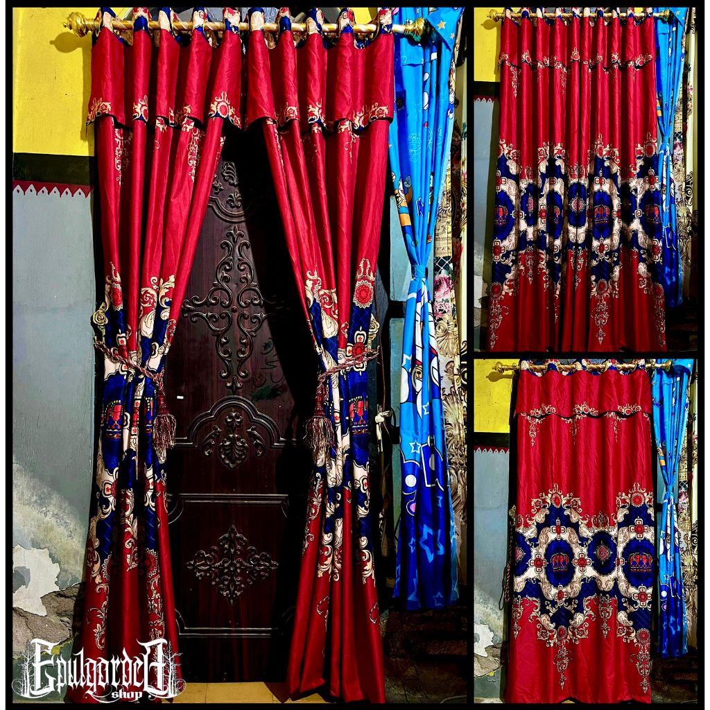 gorden smokring motif sultan full merah hordeng ring grosir murah