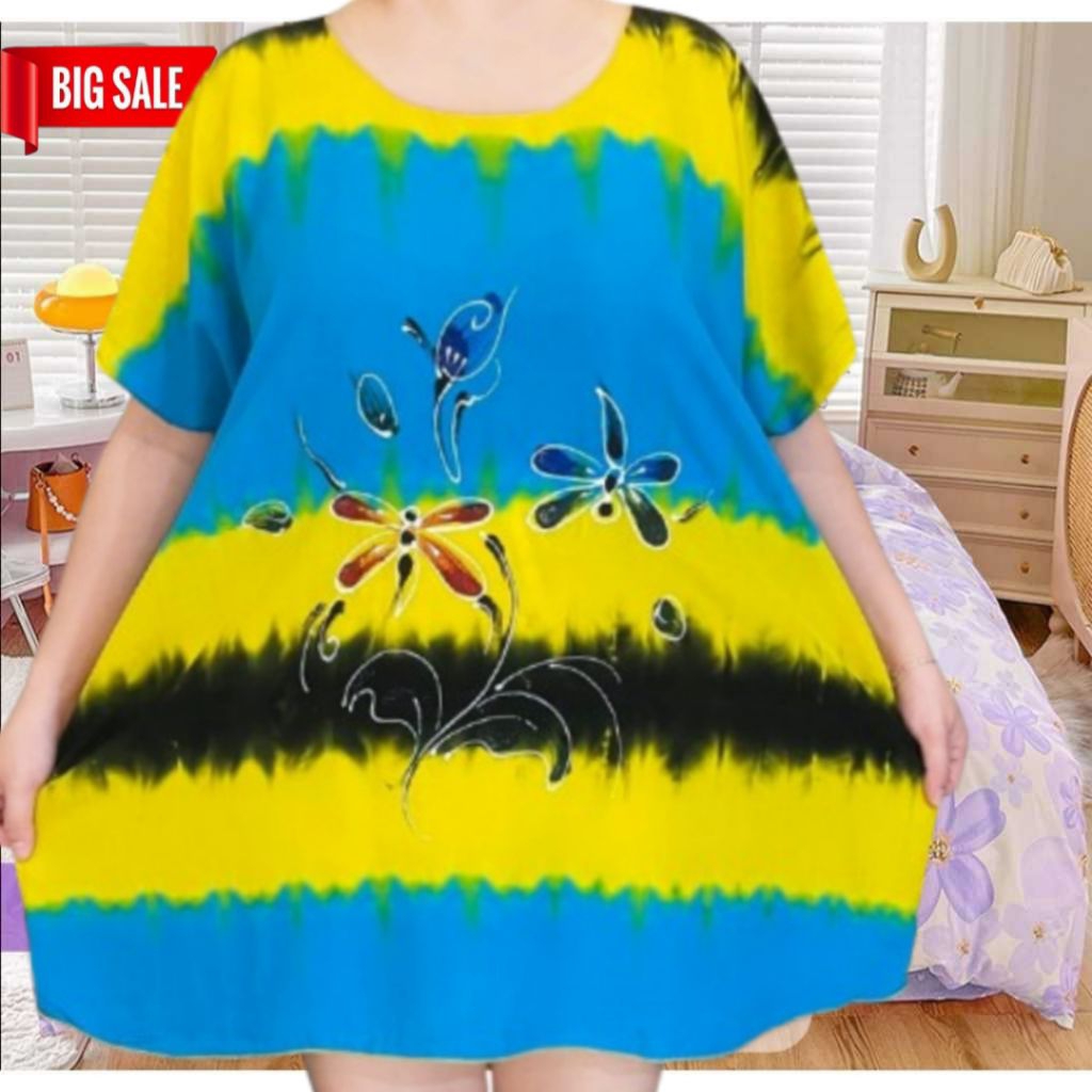 blouse/blus LD 141 CM big size 4XL baju cewek/wanita size jumbo atasan jumbo wanita/cewek motif tie 
