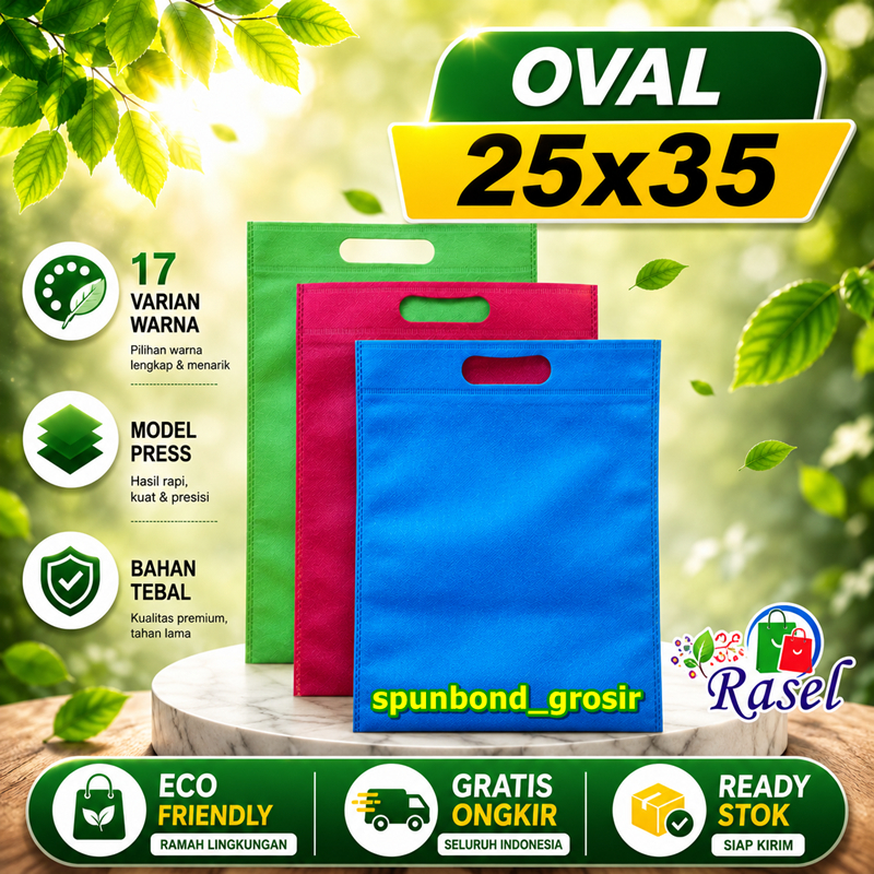Tas 25x35 spunbond goodie bag polos kantong souvenir