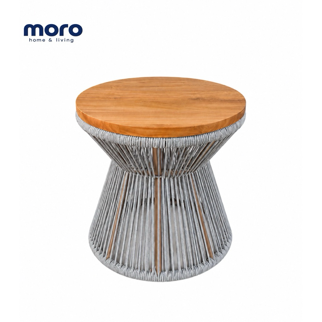Sejiwa Furniture - Meja Kopi Anyaman Tali Rope / Meja Teras Anyaman / Coffee Table