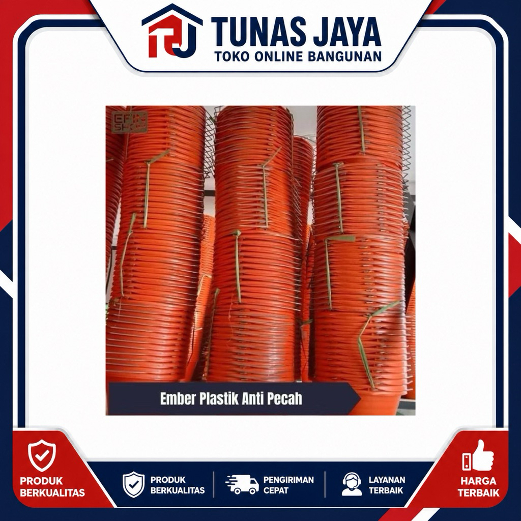 Ember cor oren anti pecah / ember plastik oren serbaguna anti pecah