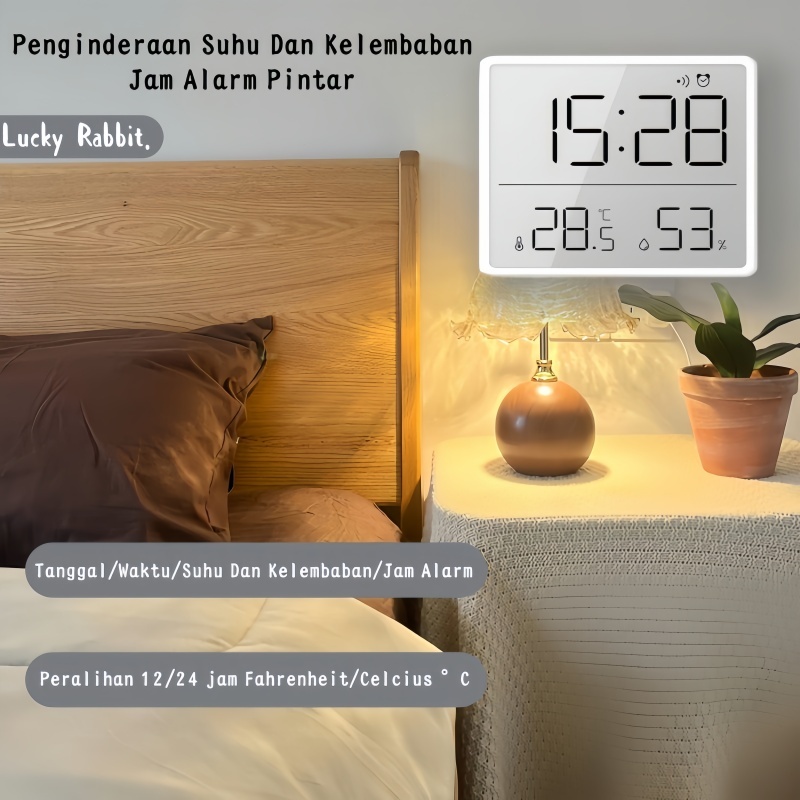 Jam Dinding Aesthetic Ruang Tamu Jam Digital Jam Dinding Digital Jam elektronik ramping, jam digital