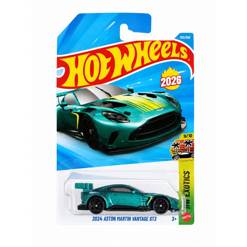 Hot Wheels 2024 Aston Martin Vantage GT3 HW Exoticars 9/10 Original MATTEL