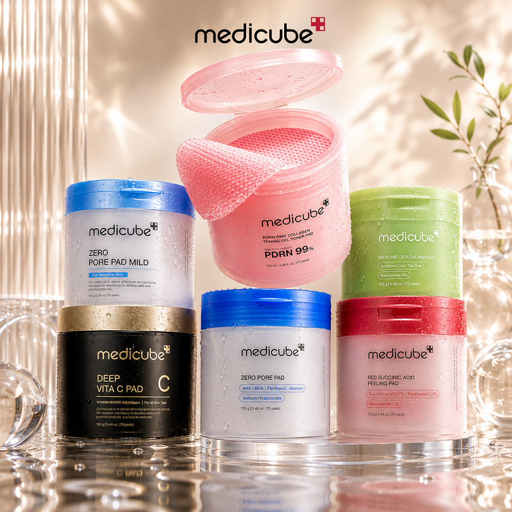 Medicube Toner Pad 70ea / Zero Pore Pad 2.0 / PDRN Pink Collagen Toning Gel Toner Pad / Red Succinic