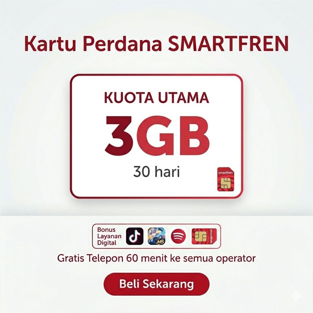 Kartu Perdana Smartfren 3gb