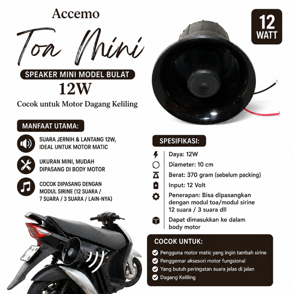 toa / speaker mini untuk Jualan Dagang Keliling