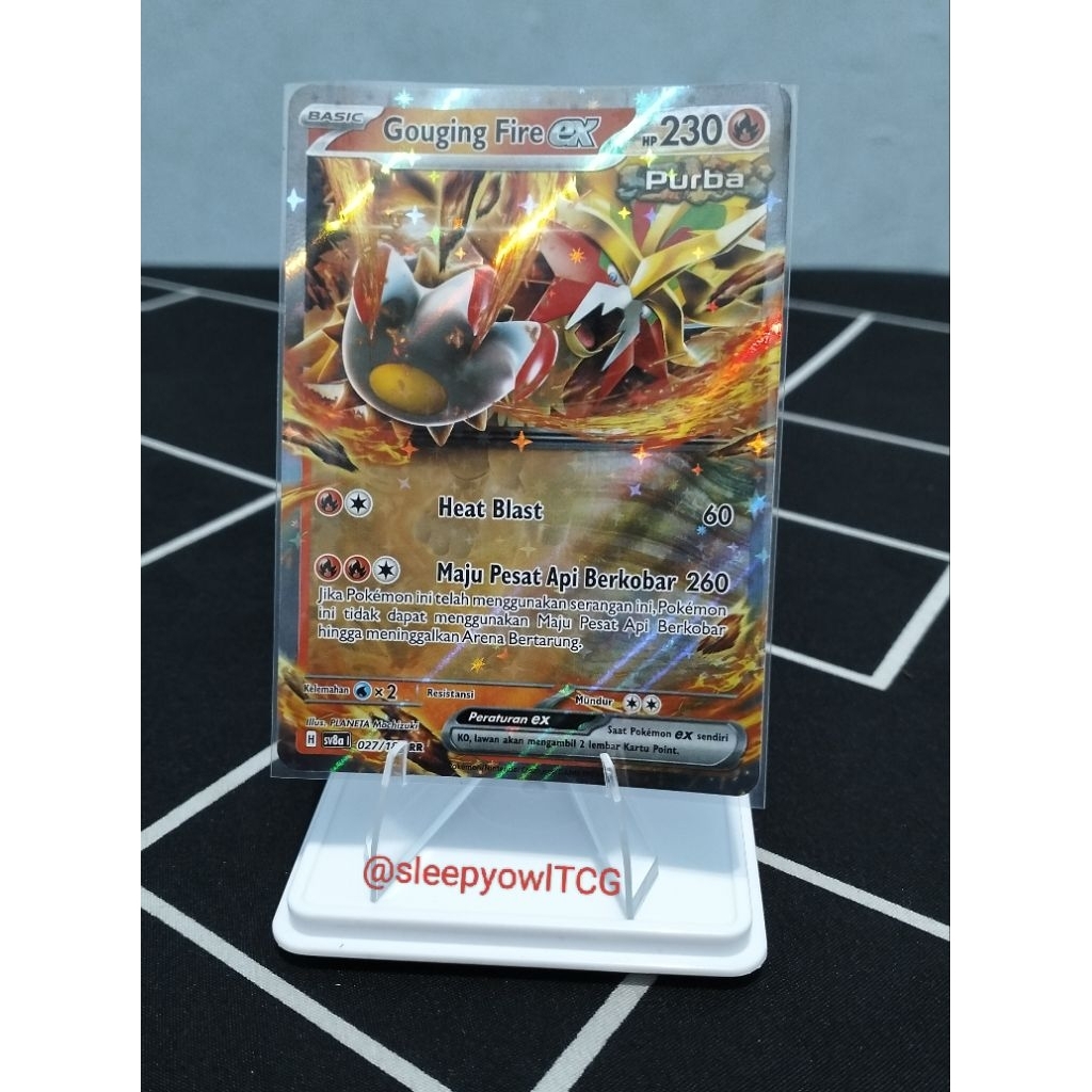 Gouging Fire EX - RR || SV8A 027/187 || Pokemon TCG Indonesia