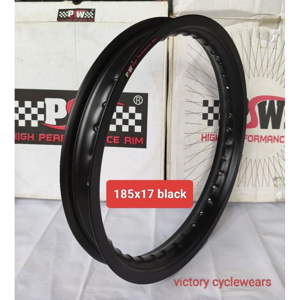 VELG ALLOY PSW 185X17 BLACK PETAK PER 1 PCS ( SATUAN )