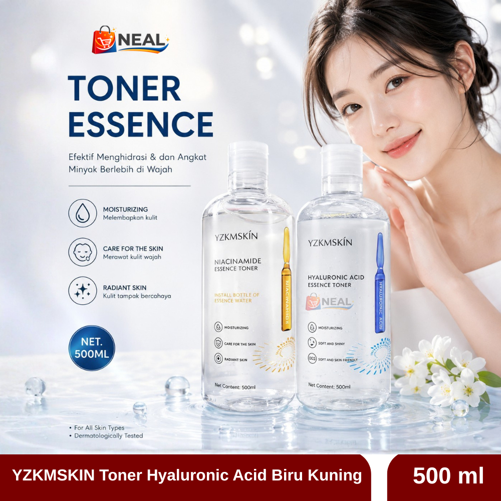 YZKMSKIN Toner Biru & YZKMSKIN Toner Kuning Toner Pencerah badan  body exfoliasi AHA & Niacinamide,