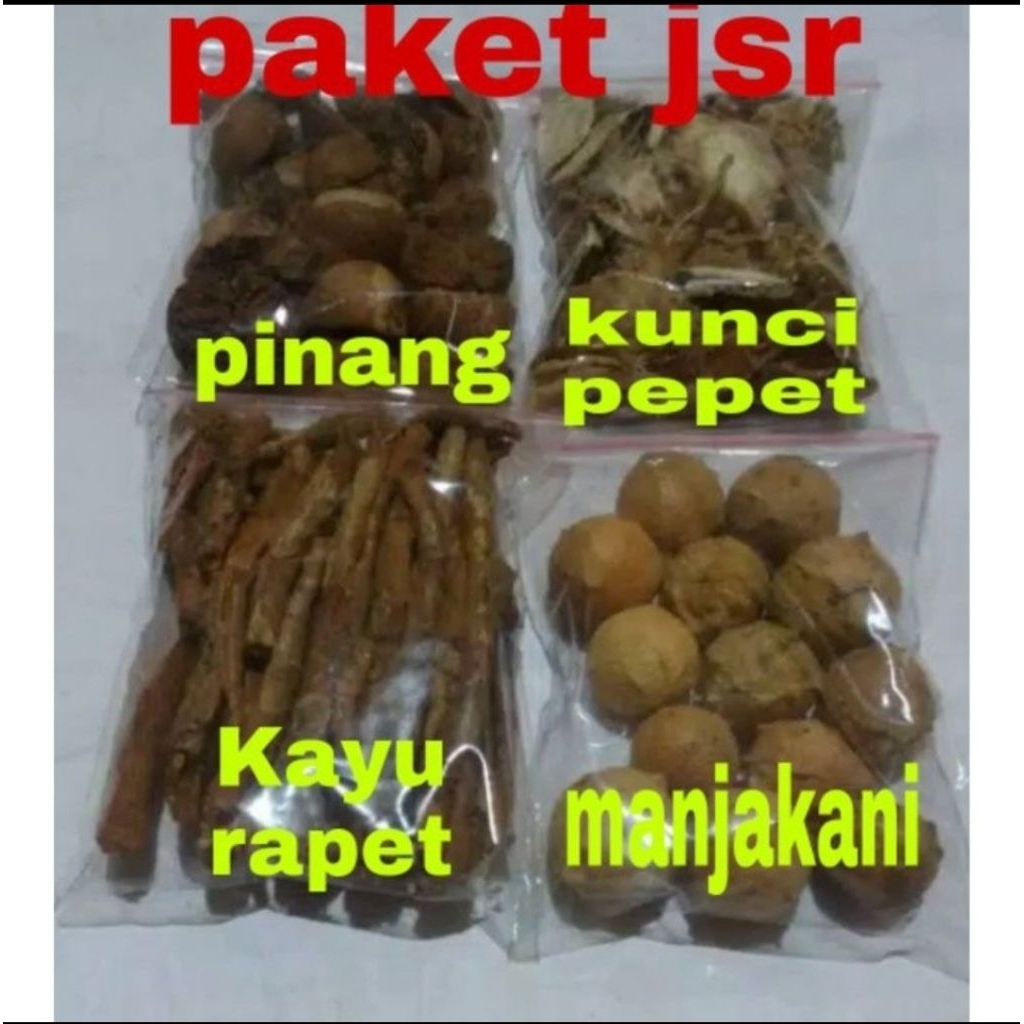 Paket Jamu Rimpang Alami - Manjakani, Pinang, Temu Rapet, Kunci Pepet
