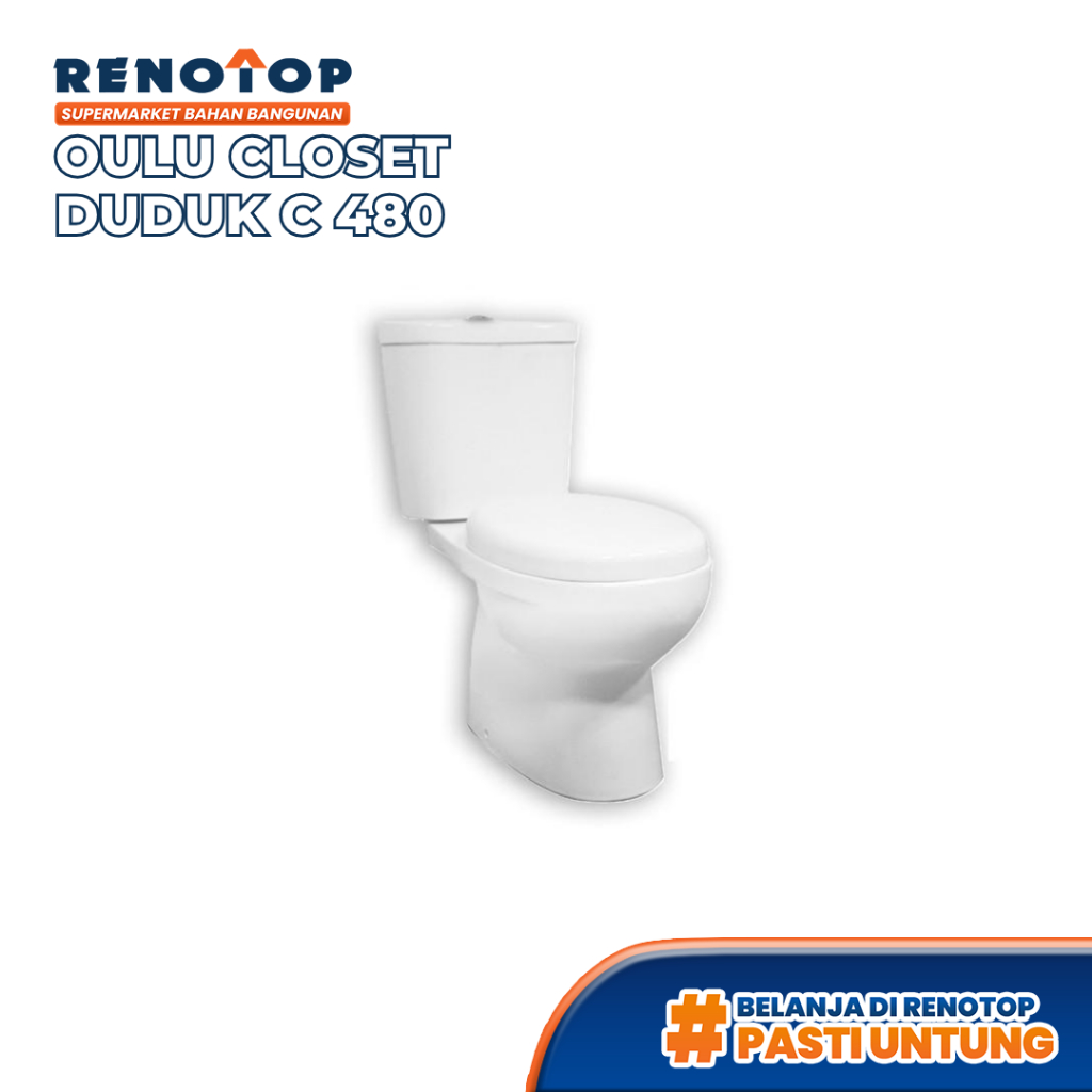 Renotop Oulu Kloset Duduk C 480 Dual Flush Two Pieces Toilet