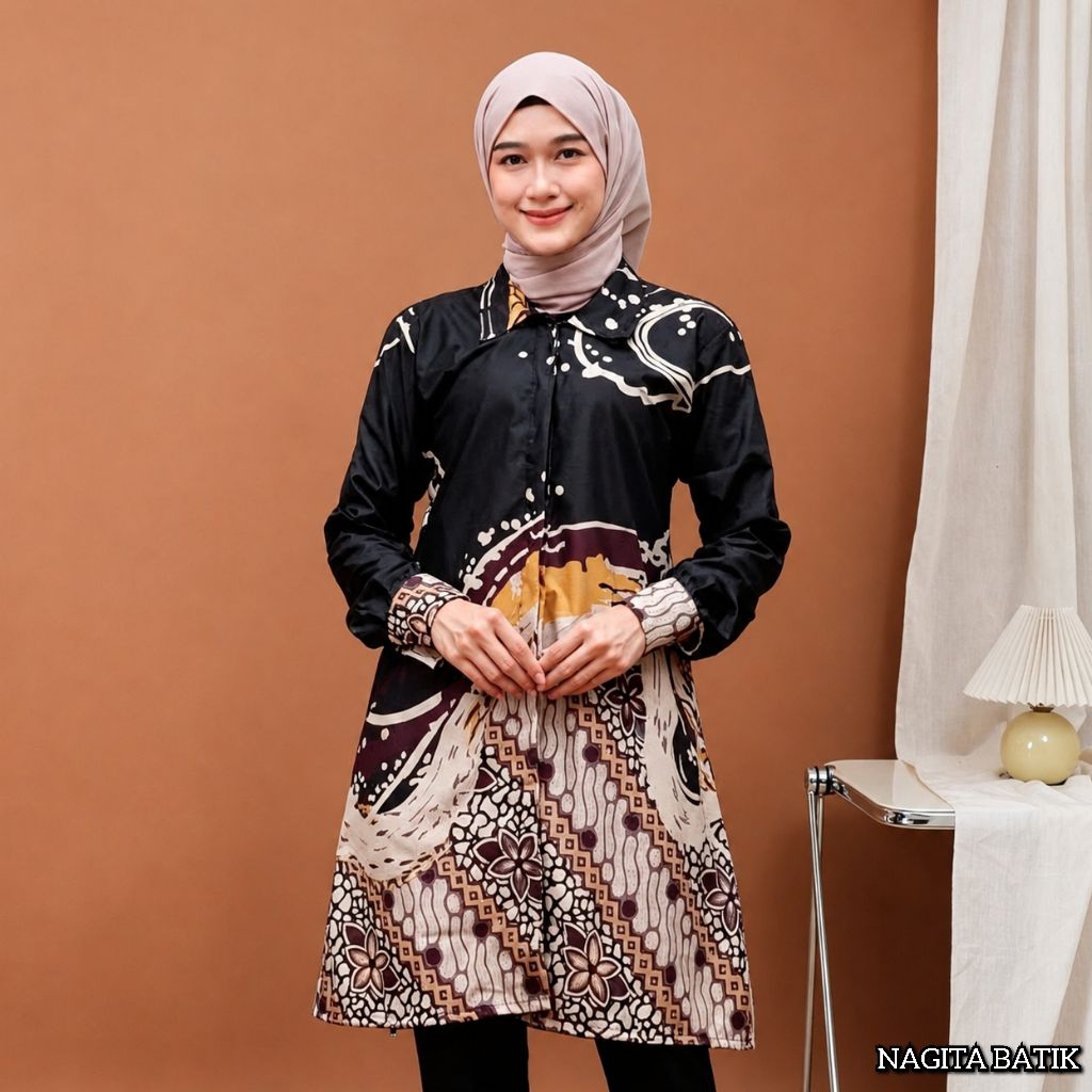 Nagita Batik - Tunik Batik Wanita Premium Formal Kantor Elegan