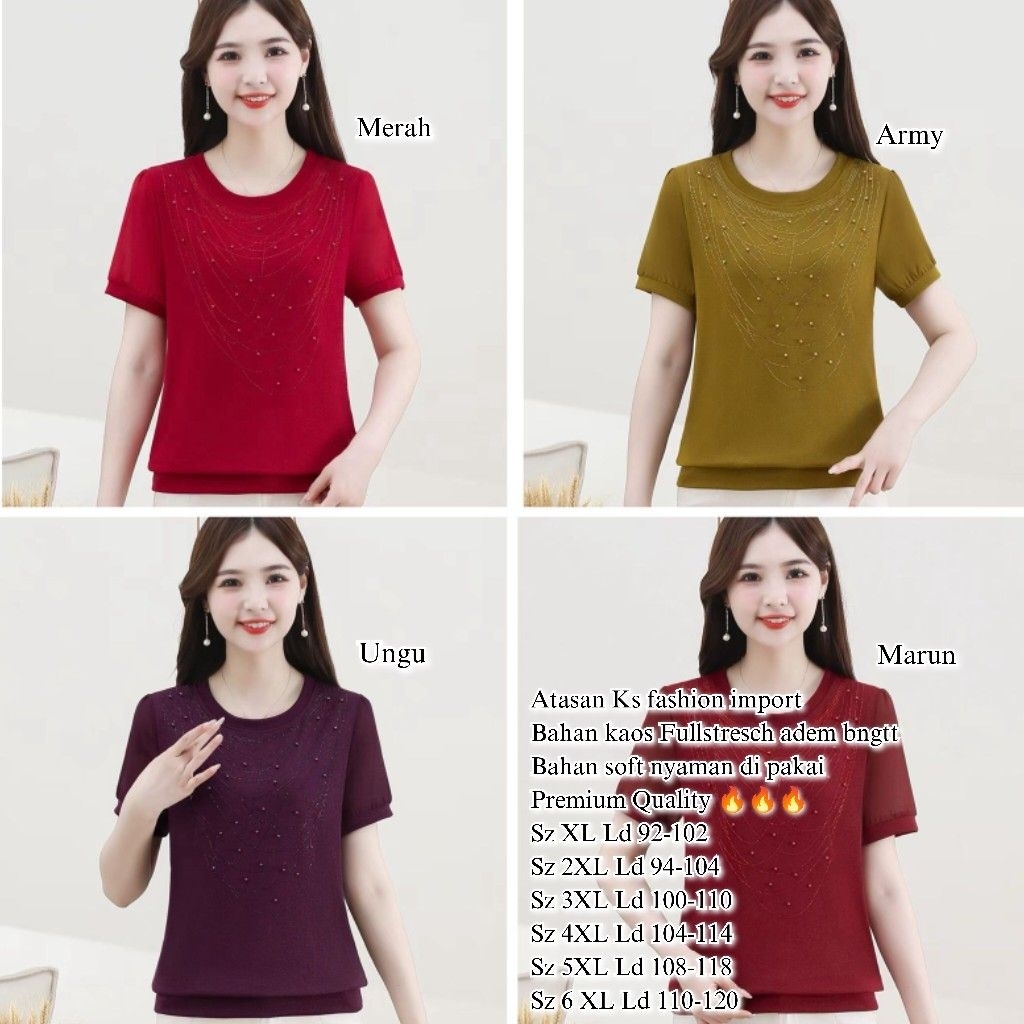 [G38]Atasan kaos import bahan premium ukuran XL sampai 6XL