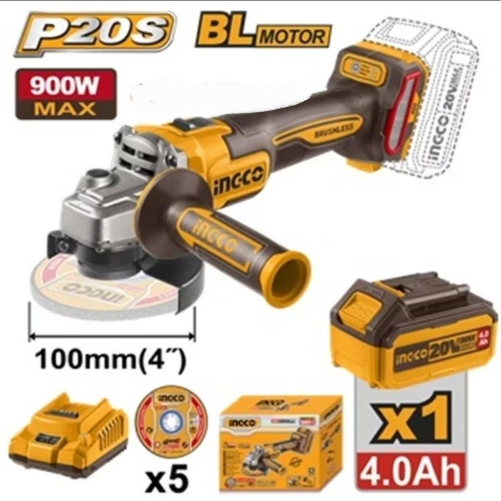 Bundling Gerinda Cordless & Baterai Ingco