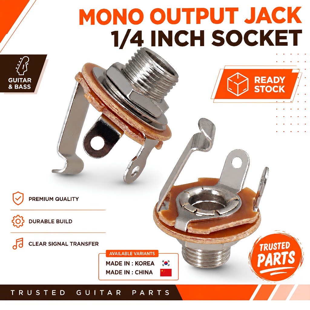 Mono Output Jack Guitar 1/4 Inch Socket Jack Guitar Bass