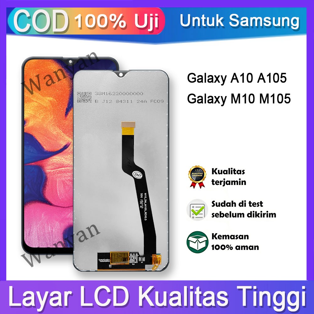 Layar LCD For Samsung Galaxy A10 A105 M10 M105 Original LCD Fullset hp layar Touchscreen untuk Glass