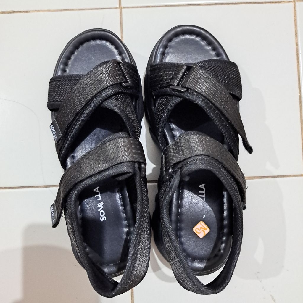(PRELOVED) Sandal Sovella Kazumi Platform Wedges Chunky Sandal Gunung Hitam Wanita Size 37 Korean St