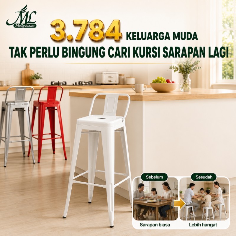 Grosir Kursi Bar Kursi Tinggi Kursi Bar Besi Tolix Besi Cafe Persegi Tinggi