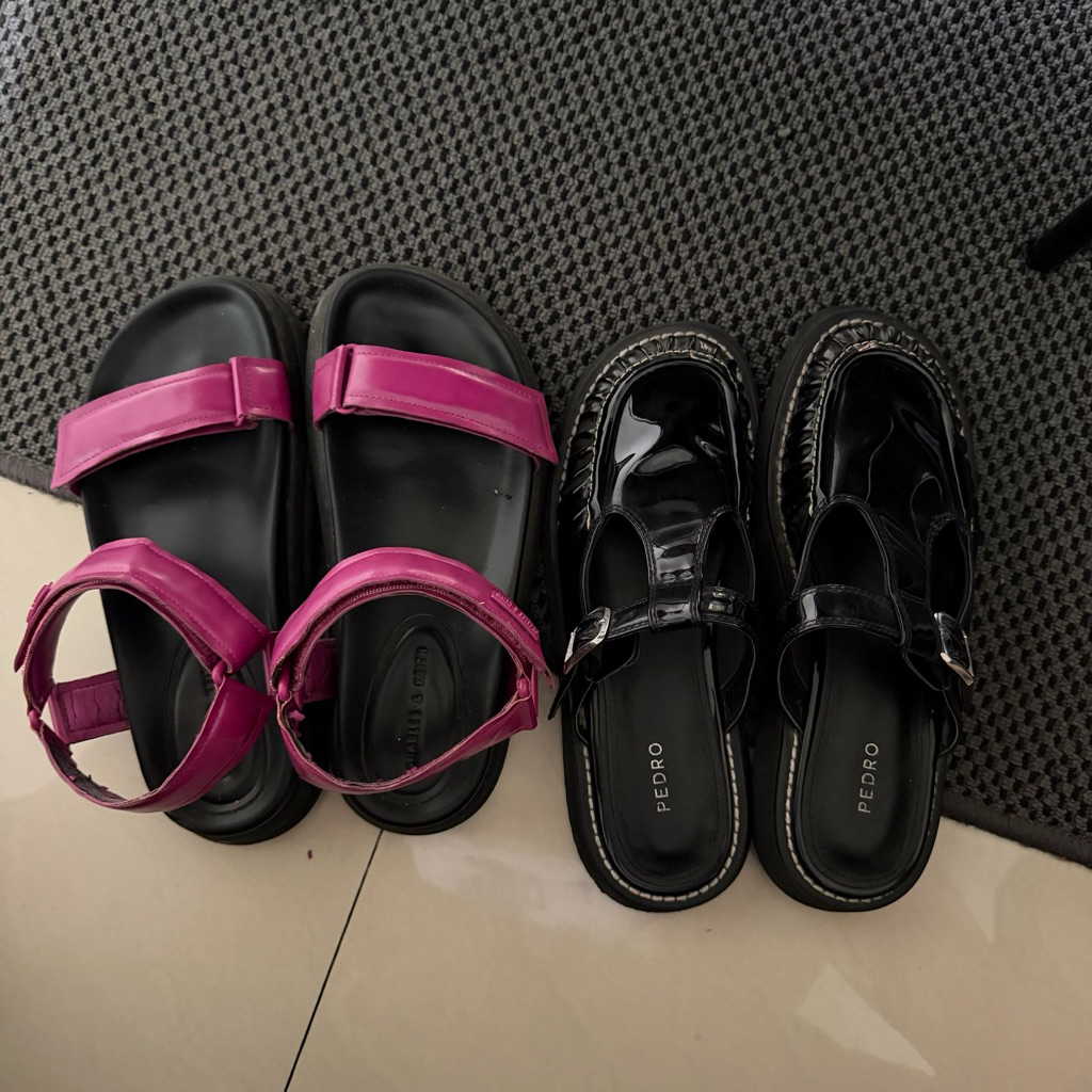preloved sepatu sandal charles n keith & pedro