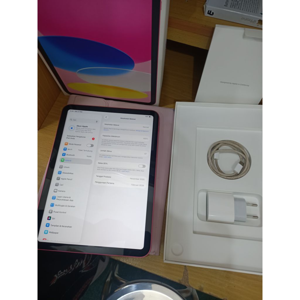 iPad Gen 11 (A16) 128gb Pink WifiGaransi Resmi iBox On