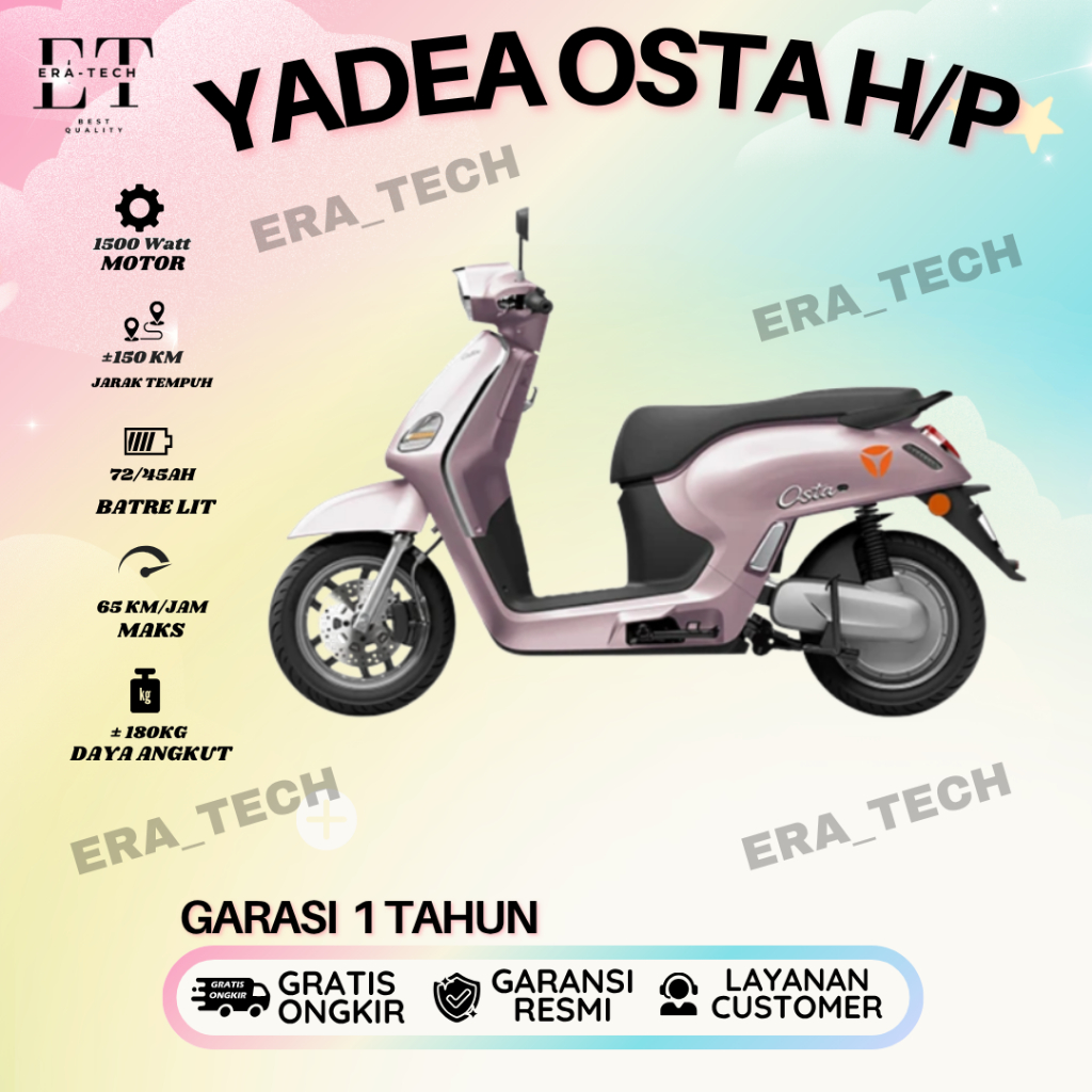 Yadea Motor Listrik Yadea Osta Garansi Resmi