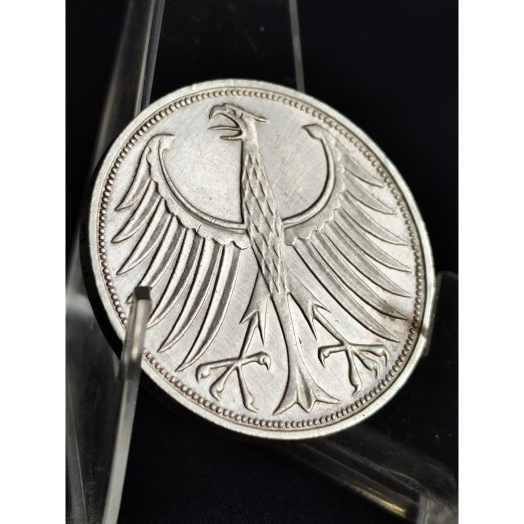 koin perak kuno asli 5 deutsche mark 1971